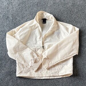 The North Face White Half-Zip Pullover Anorak